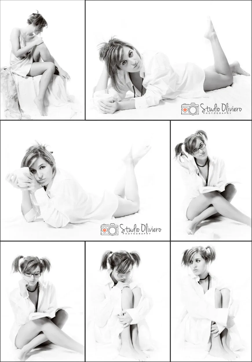 ritratto fotografico bianco nero in studio