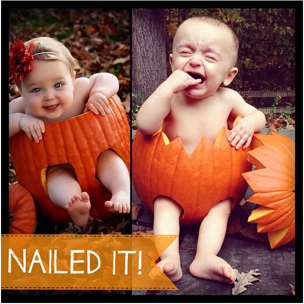 bambini nella zucca
