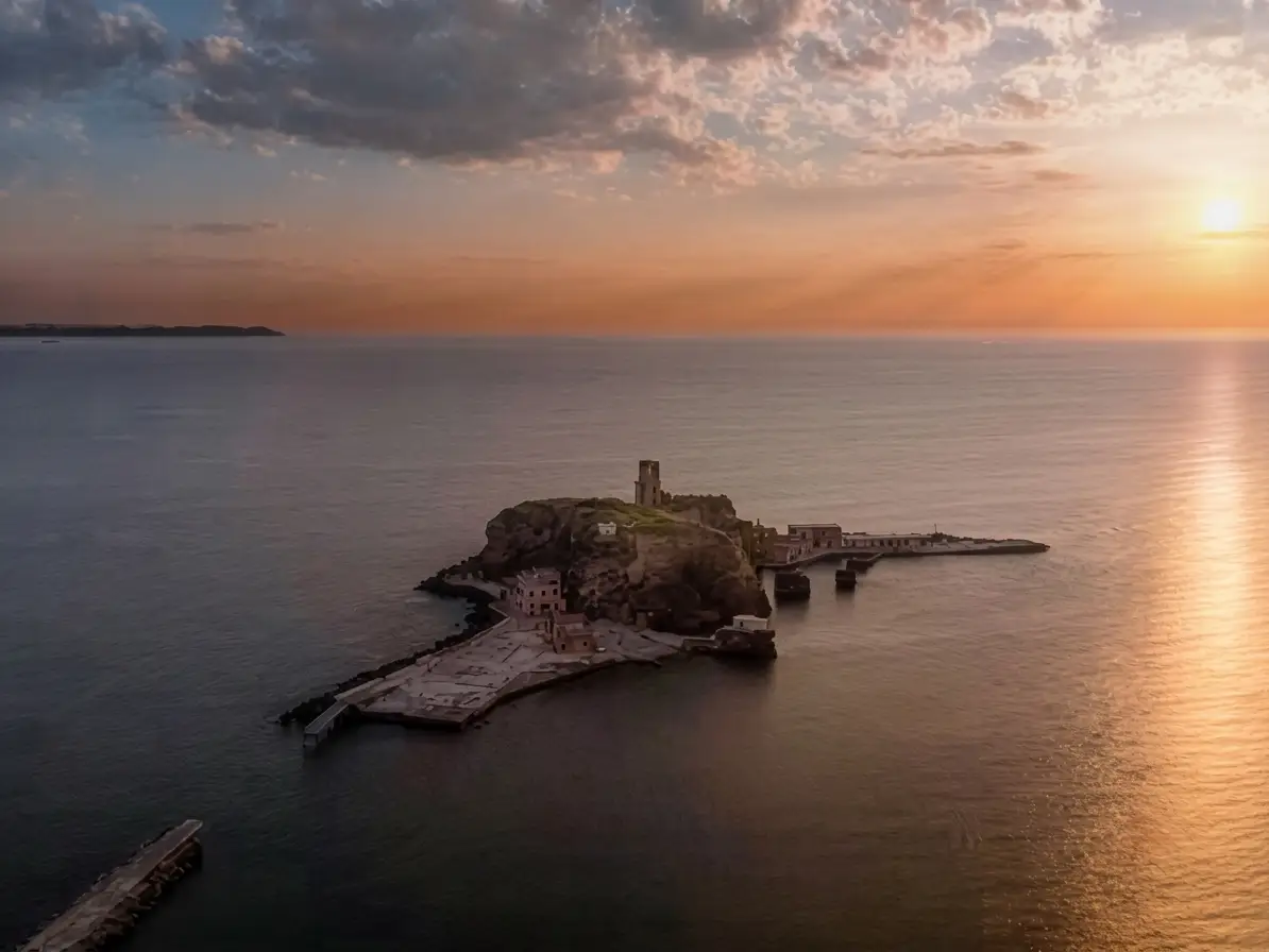 isolotto di San Martino al tramonto
