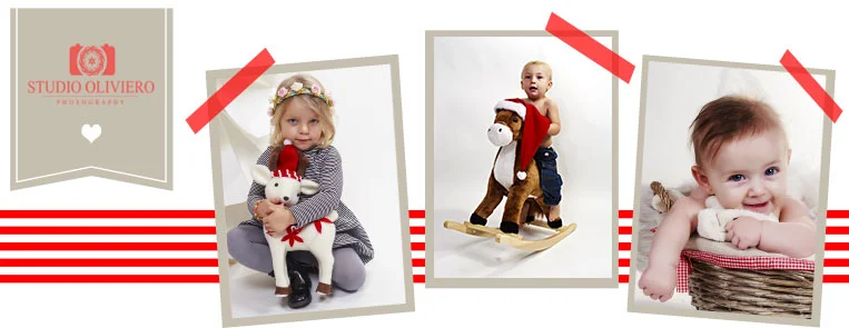 Servizi fotografici in studio per bambini sessioni natalizie